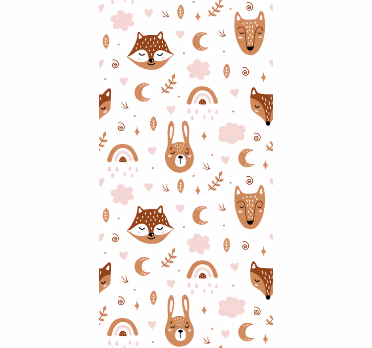Rollo Fenster mit Tieren waldbewohner - TenStickers