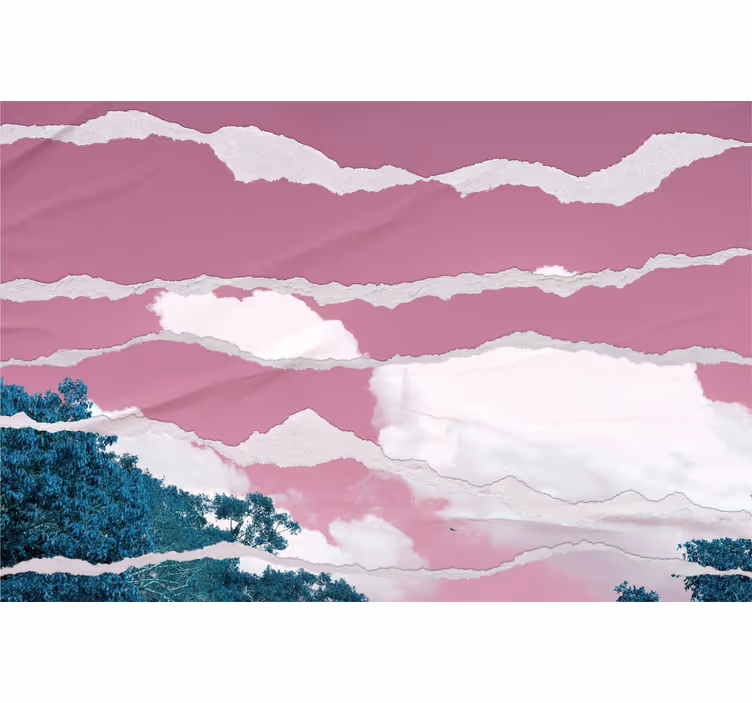 Rollo fenster wolken rosa wolkenhorizont - TenStickers