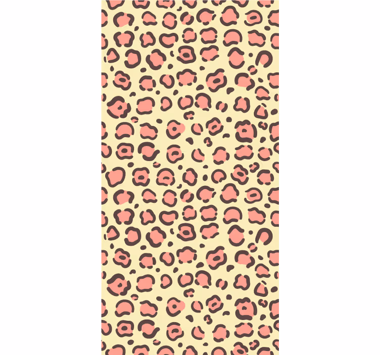 Rollo Fenster mit Tieren rosa und gelber leopard - TenStickers