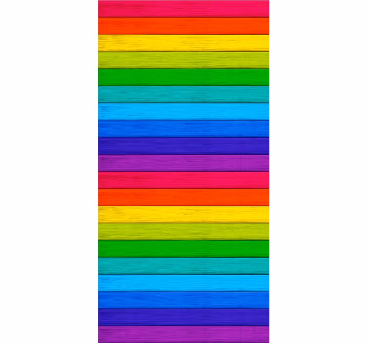 Rollo Fenster Muster regenbogen-holzbretter - TenStickers
