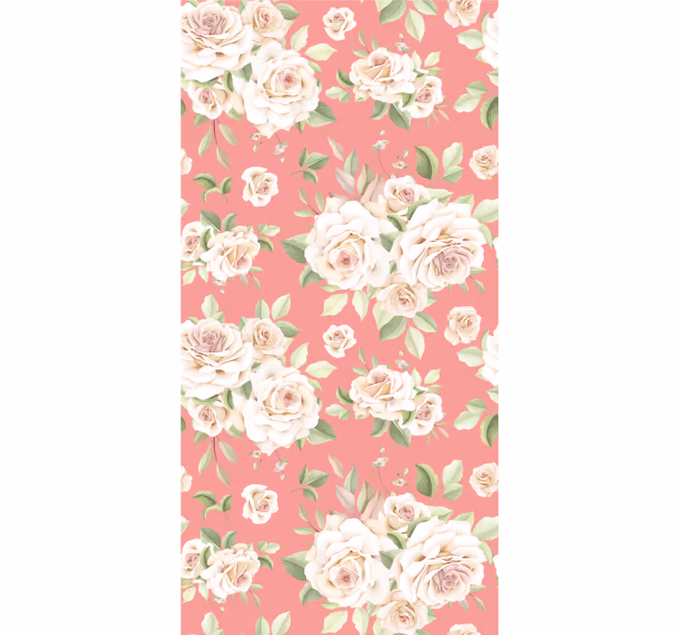 Rollo Fenster Esszimmer rosen blumenmuster - TenStickers