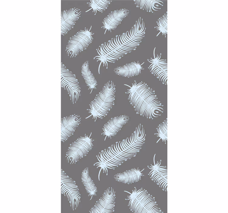 Rollo Fenster Grau federmusterdesign - TenStickers