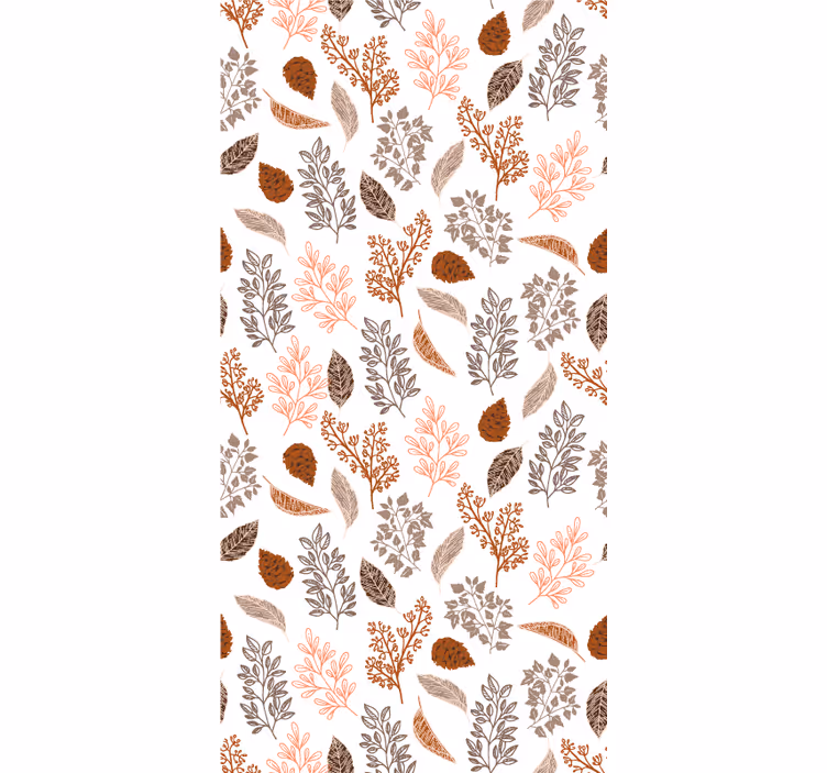 Rollo fenster blumen und pflanzen herbstbraun muster - TenStickers