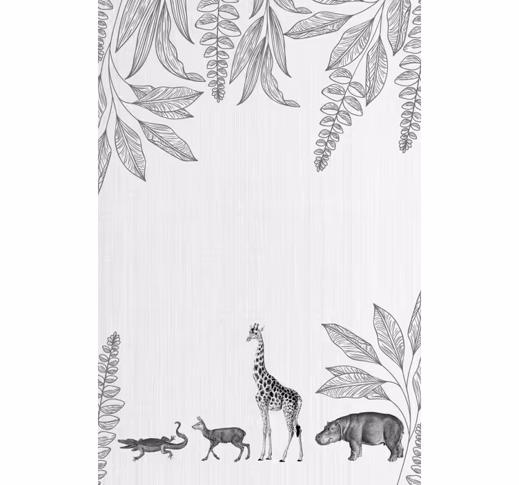 Safari-Tiere und Baum-Rollo Kinderzimmer - TenStickers