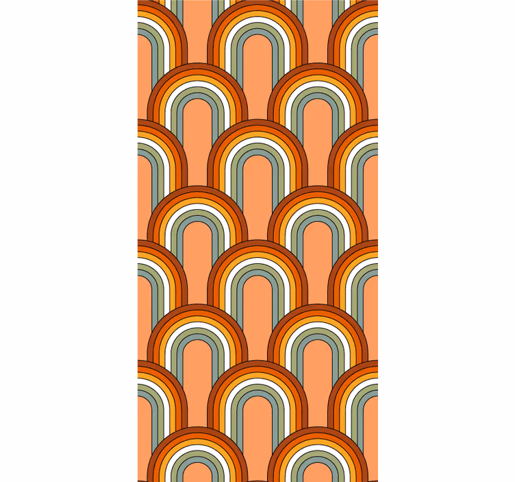 Rollo Fenster Vintagedesign retro-bogenmuster - TenStickers