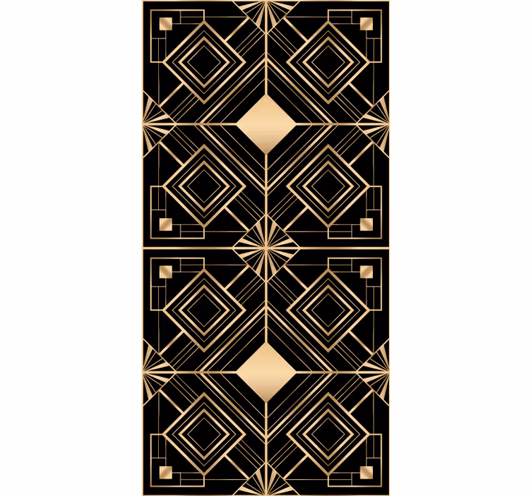 Fenster Rollo modern geometrisches goldmuster - TenStickers
