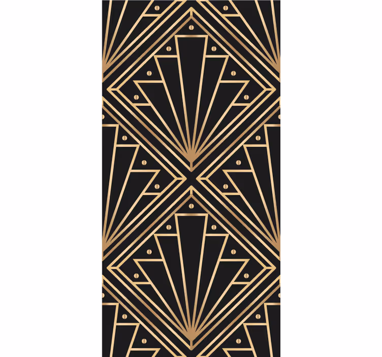 Elegante Rollos "art deco" goldene formen - TenStickers