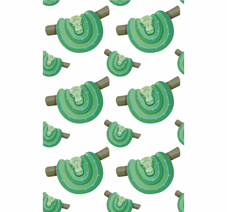 Rollo Fenster mit Tieren grünes schlangendesign - TenStickers
