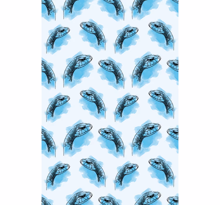 Rollo Fenster Tiere blaue schlangengesichter - TenStickers