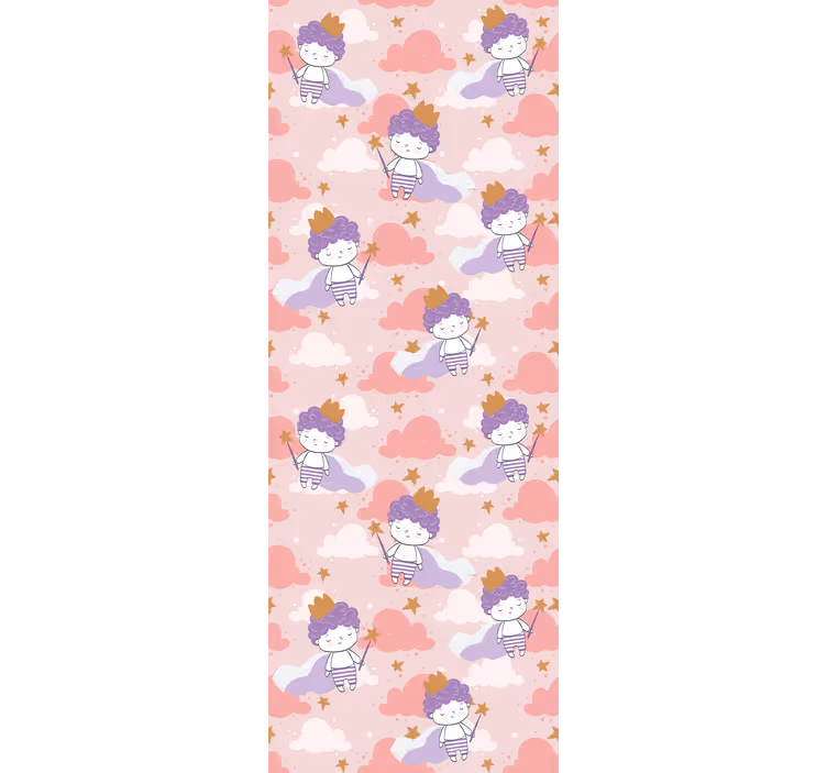 Rollo Fenster Kinderzimmer kuschelprinzessinnen und wolken - TenStickers