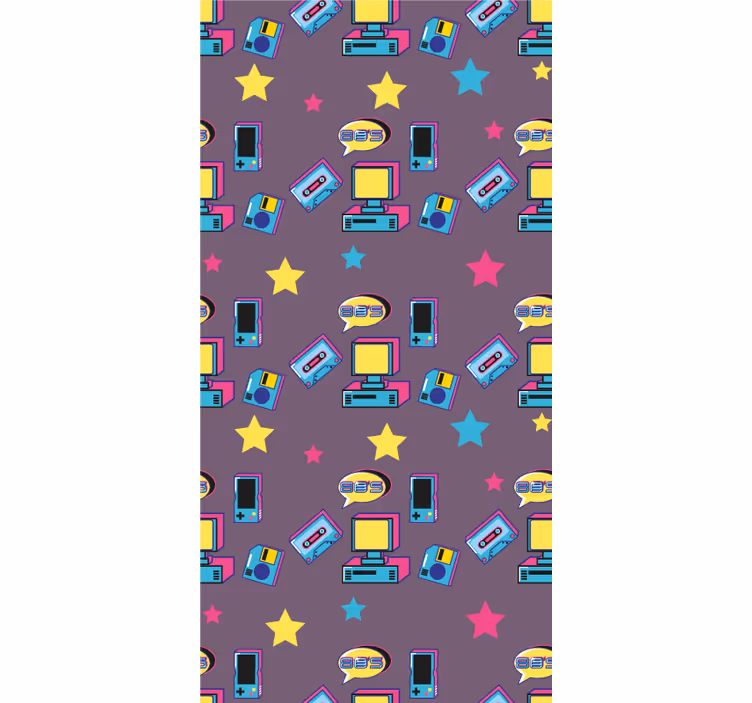 Rollo Fenster Gamer retro-gaming-symbole - TenStickers