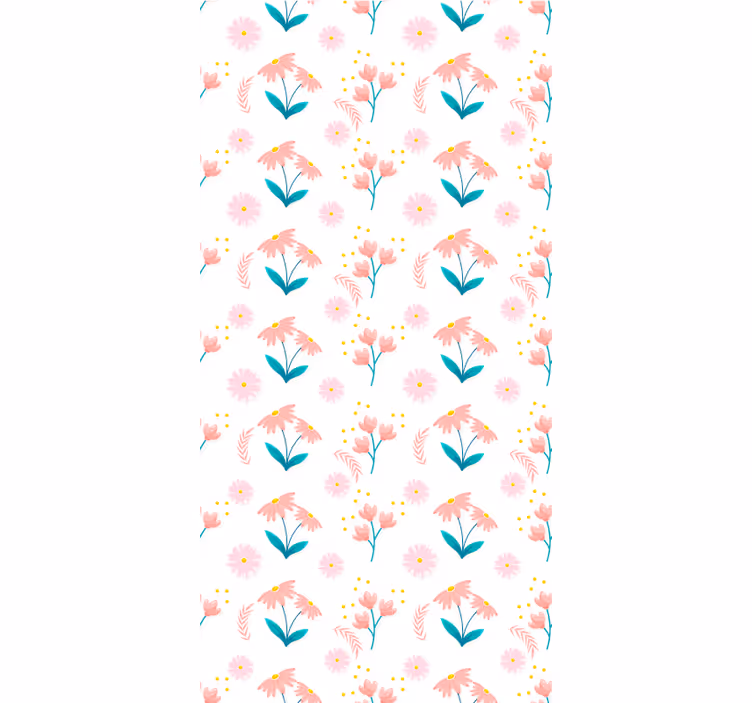Rollo Fenster Blumen und Pflanzen rosa echinacea-muster - TenStickers