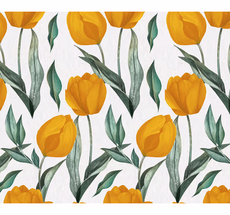 Rollo Fenster Blumen und Pflanzen gelbe tulpenblüten - TenStickers