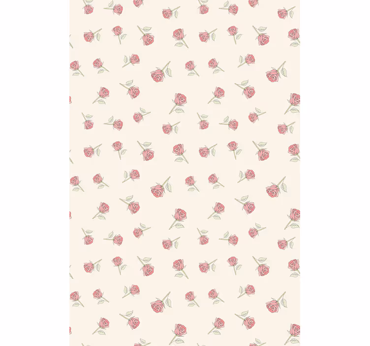 Rollo Fenster Blumen und Pflanzen zartes rosenmotiv - TenStickers