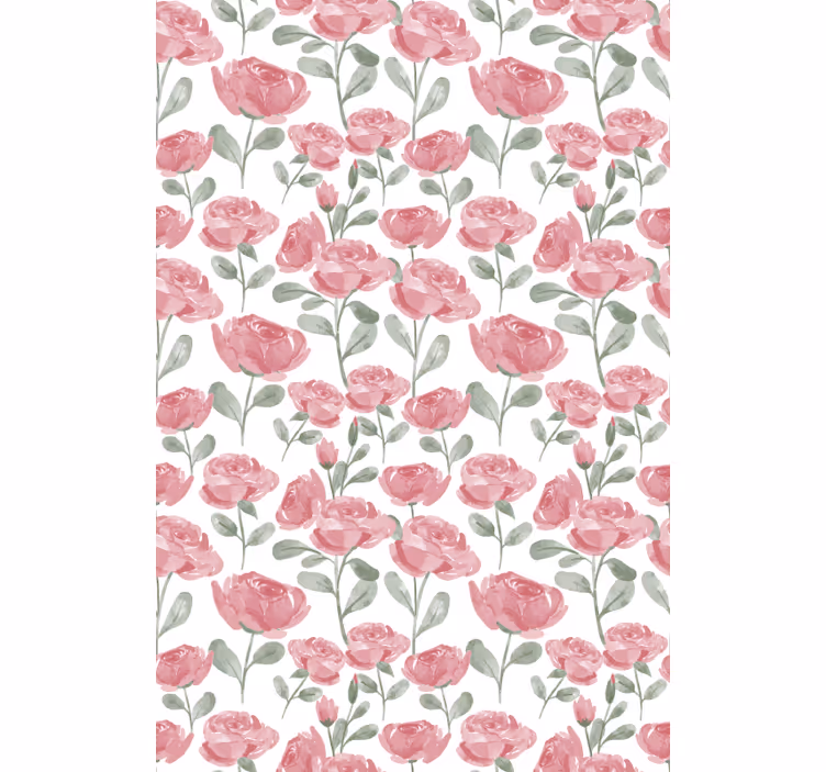 Rollo Fenster Blumen und Pflanzen aquarellrosen - TenStickers