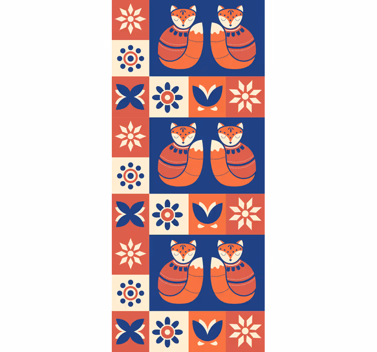 Rollo fenster tiere mit charmanten fuchs-mustern - TenStickers