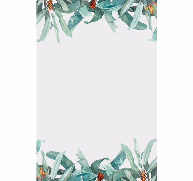 Rollo Fenster Blumen und Pflanzen tropische blattgrenze - TenStickers