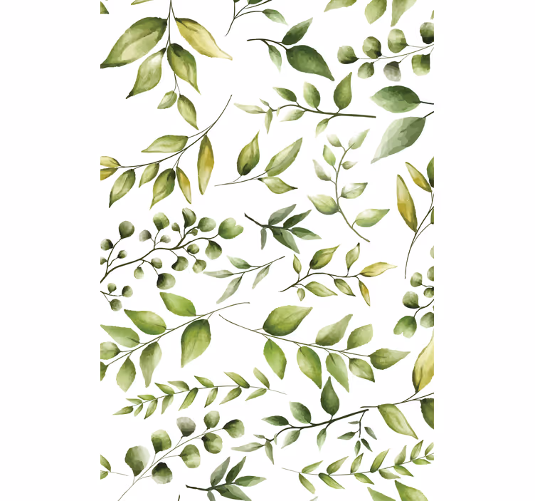 Rollo Fenster Blumen und Pflanzen stilvolles grünmuster - TenStickers
