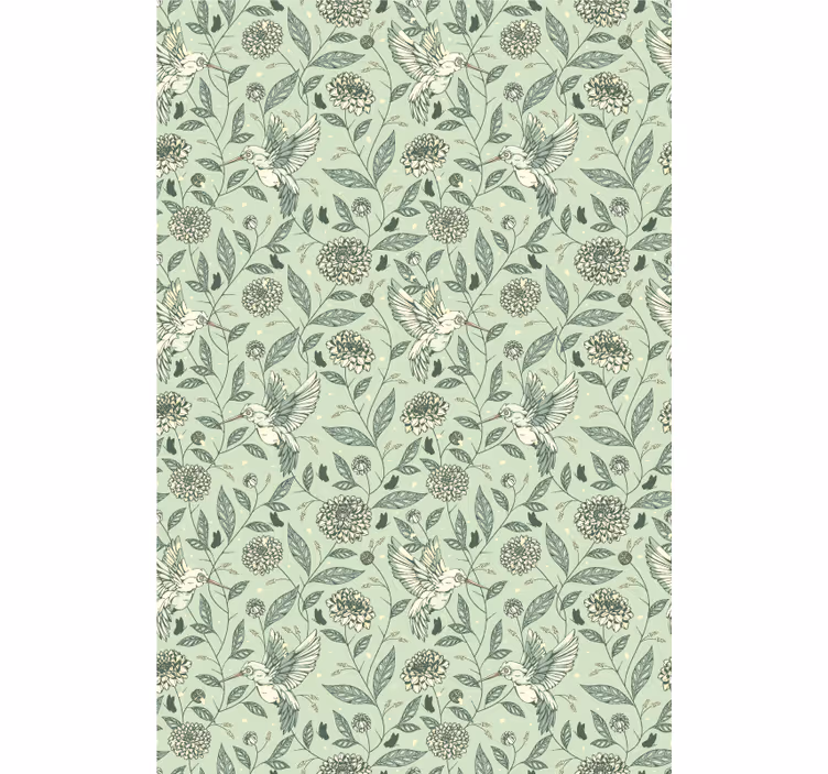 Rollo fenster blumen und pflanzen im charmanten blumendesign - TenStickers