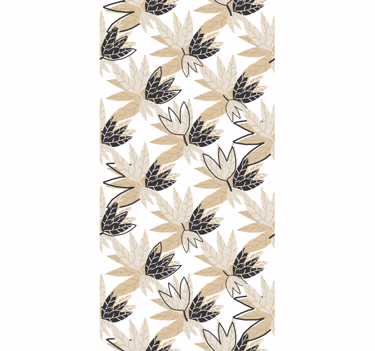 Rollo Fenster Blumen und Pflanzen stylisches blättermotiv - TenStickers