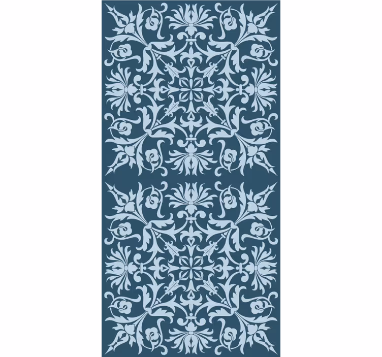 Rollo Fenster Blumen französisches provinzielles blaues - TenStickers