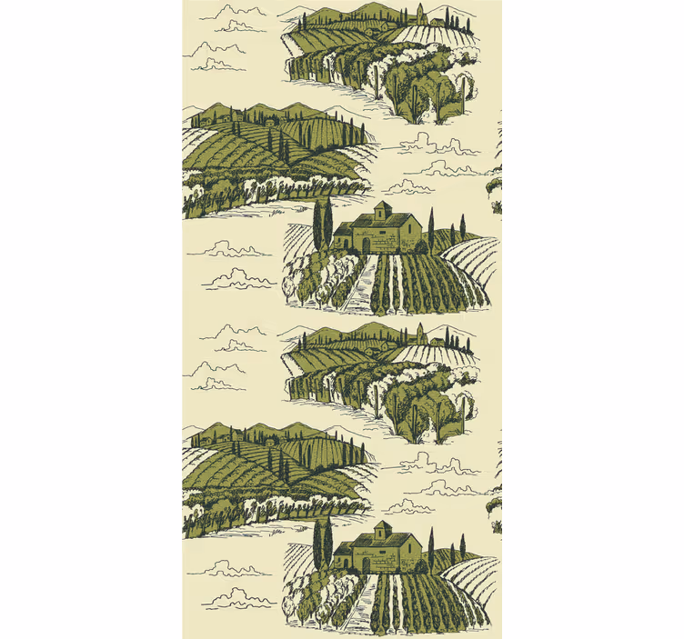Rollo Fenster Blumen und Pflanzen weinberglandschaftsansicht - TenStickers