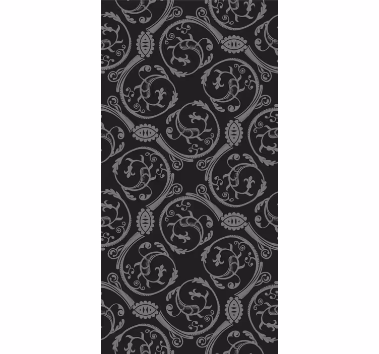 Fenster Rollo Elegant graues blumenmotiv - TenStickers