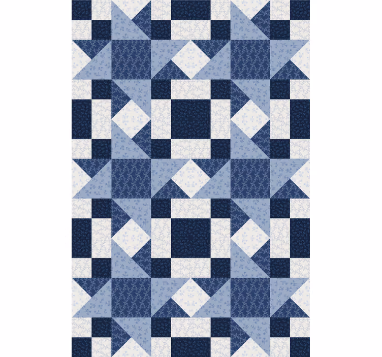 Rollo fenster muster mit geometrischen patchwork-mustern - TenStickers