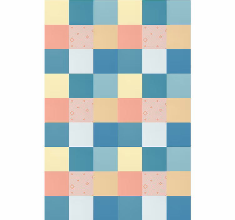 Rollo fenster muster buntes quadrat muster - TenStickers