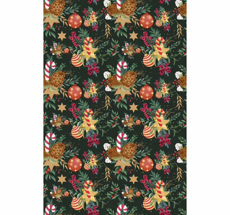 Rollo fenster blumen mit festlichen bonbon-elementen - TenStickers