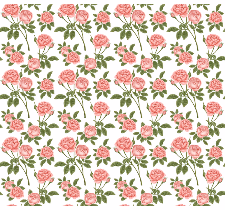 Rollo Fenster Blumen und Pflanzen schönes rosenmuster - TenStickers
