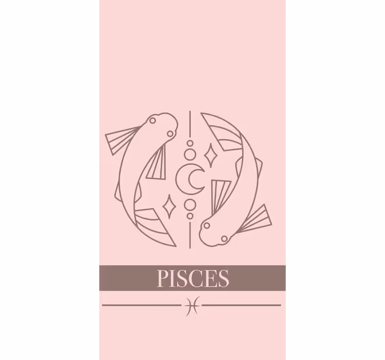 Rollo Fenster mit Namen sternzeichen fische - TenStickers