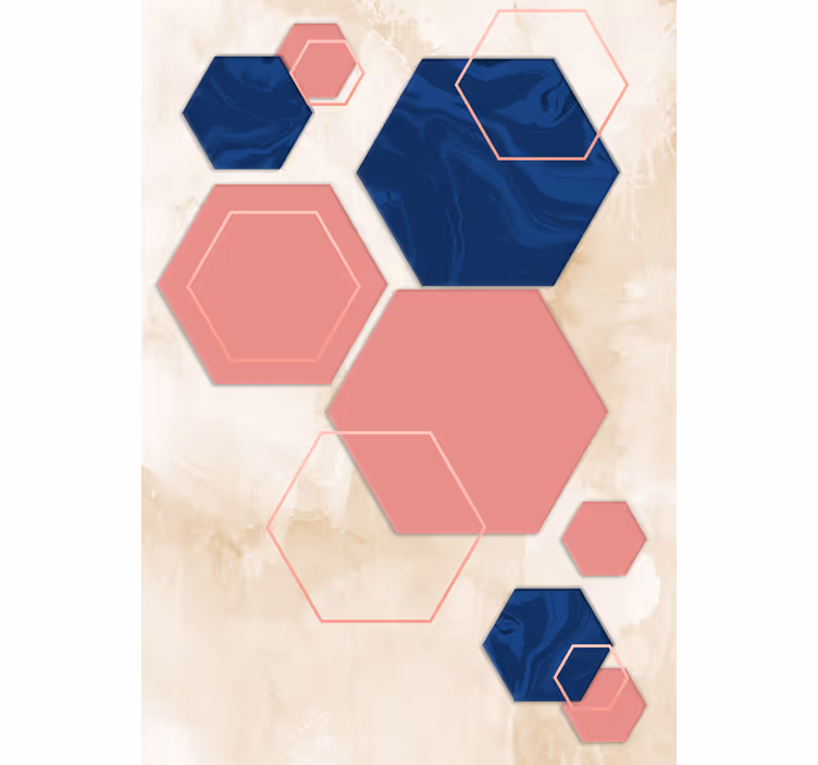 Fenster Rollo modern geometrisches sechseckmuster - TenStickers