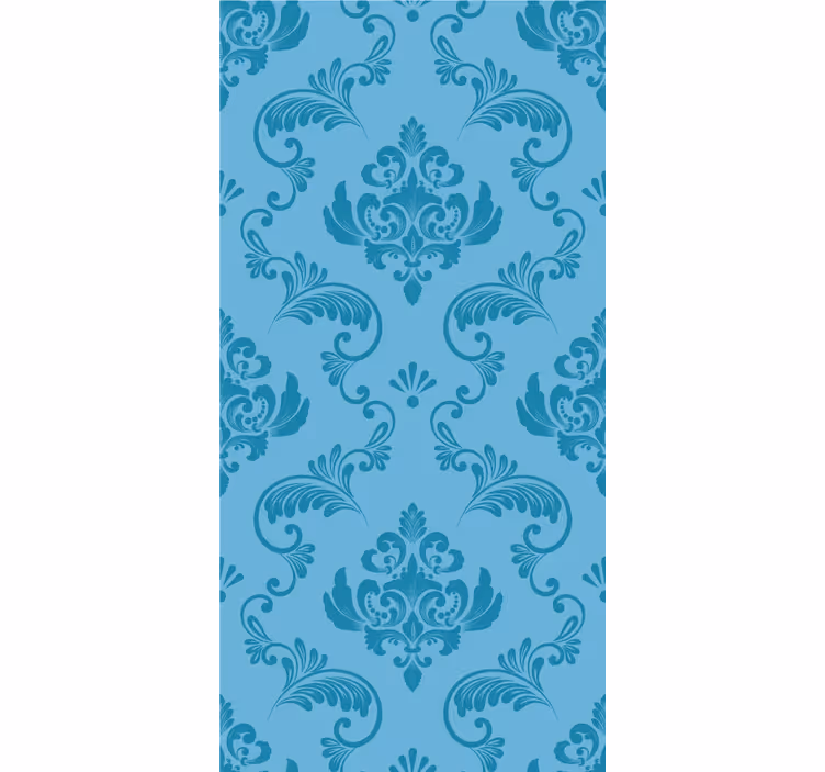 Fenster Rollo Elegant blaues damastmuster - TenStickers