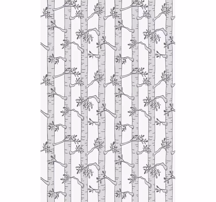 Rollo Fenster Bäume minimalistisches graues muster - TenStickers