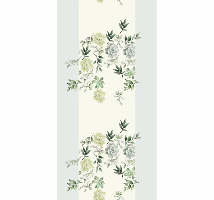 Fenster Rollo Elegant florales grünmuster - TenStickers