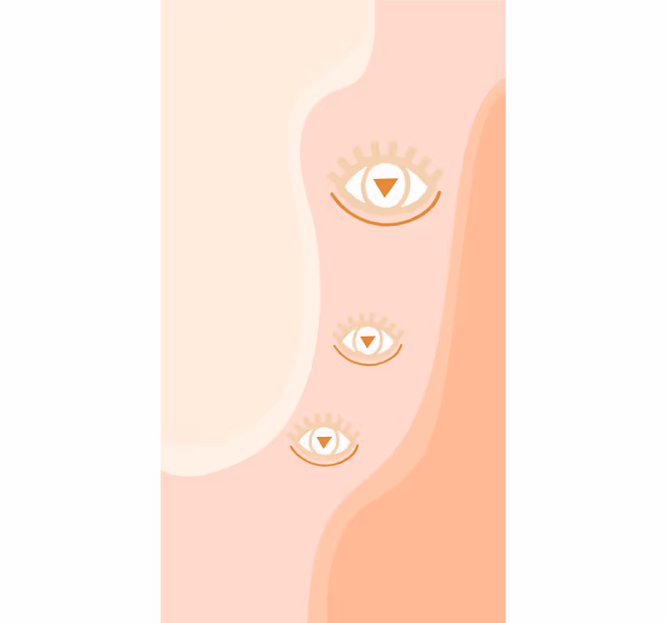 Rollo Fenster Originell augen in sanften wellen - TenStickers