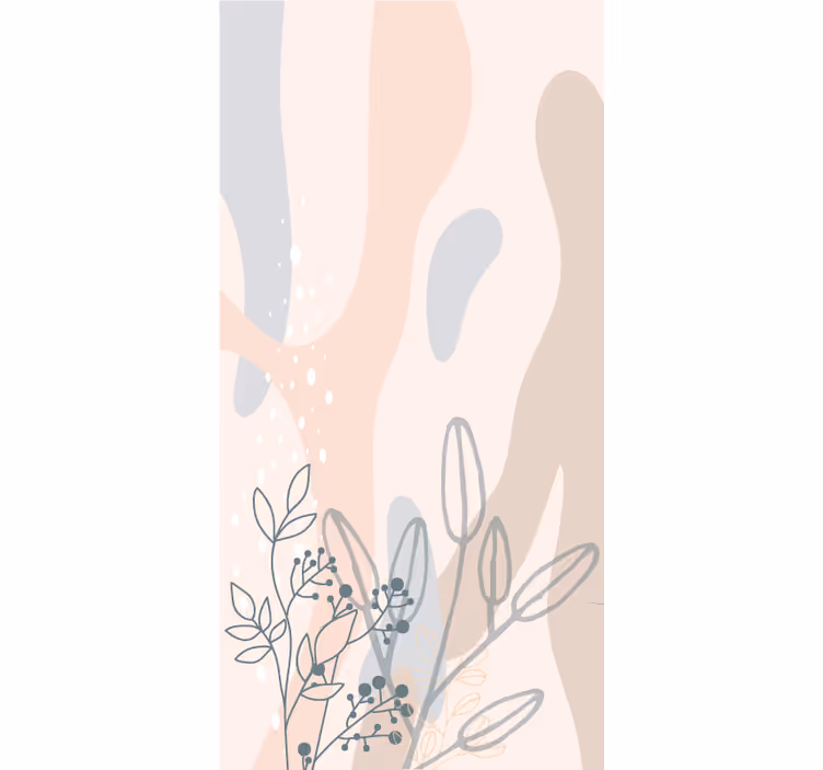 Rollo fenster blumen und pflanzen elegante blütenkontur - TenStickers