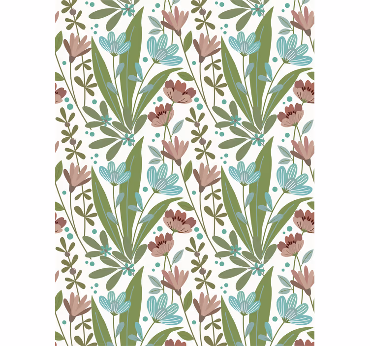 Rollo fenster blumen und pflanzen mit blumenblättern - TenStickers