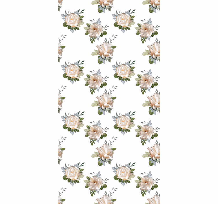 Rollo Fenster Blumen zartes weißes arrangement - TenStickers