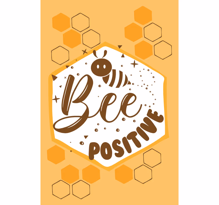 Rollo Fenster Sprüche biene positive nachricht - TenStickers