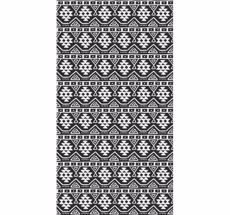 rollo Schwarze Weißes Bohemian Muster - TenStickers