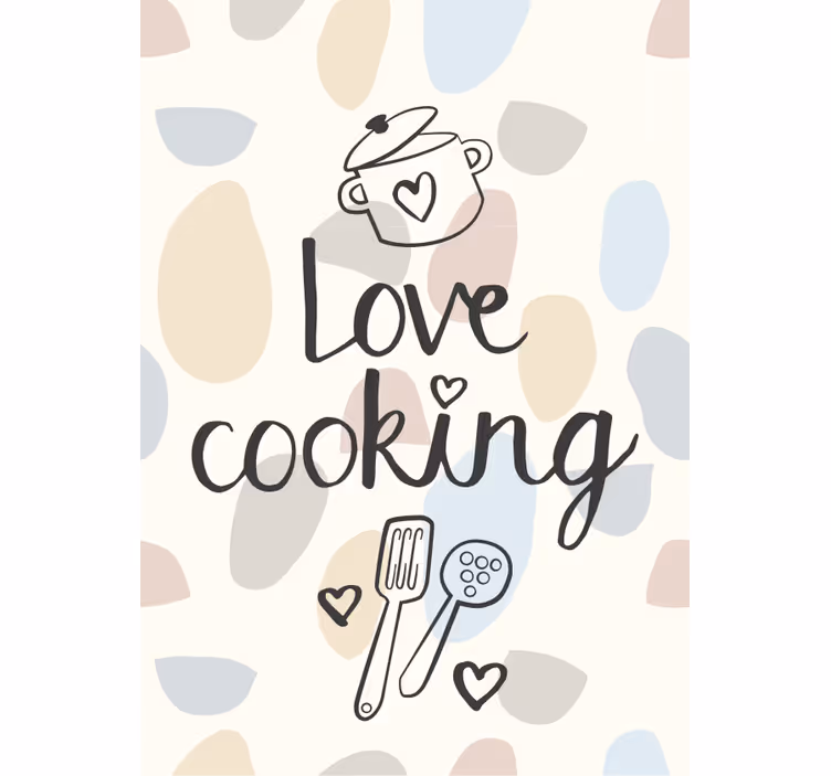 Küchenfenster Rollo ich liebe Kochen - TenStickers