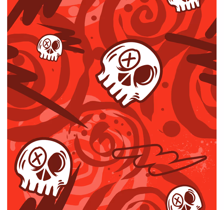 Rollo Fenster Jugendzimmer Graffiti Totenkopf rot - TenStickers