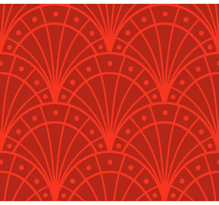 Rollos Wohnzimmer Bogen Design rot - TenStickers