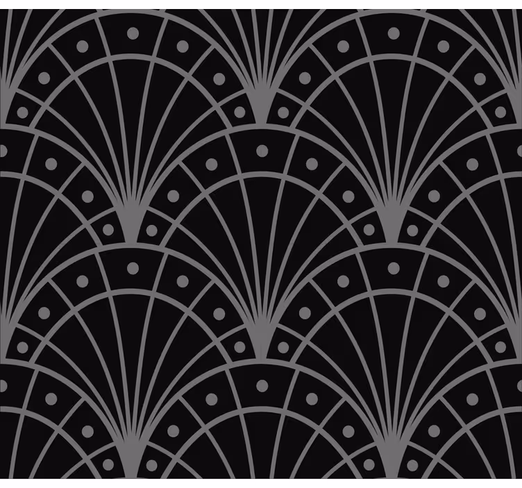 Rollos Wohnzimmer schwarzes Bogen Design - TenStickers