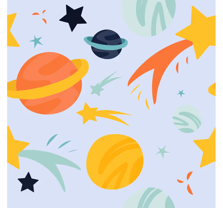 Bunte Planeten Rollo Kinderzimmer - TenStickers