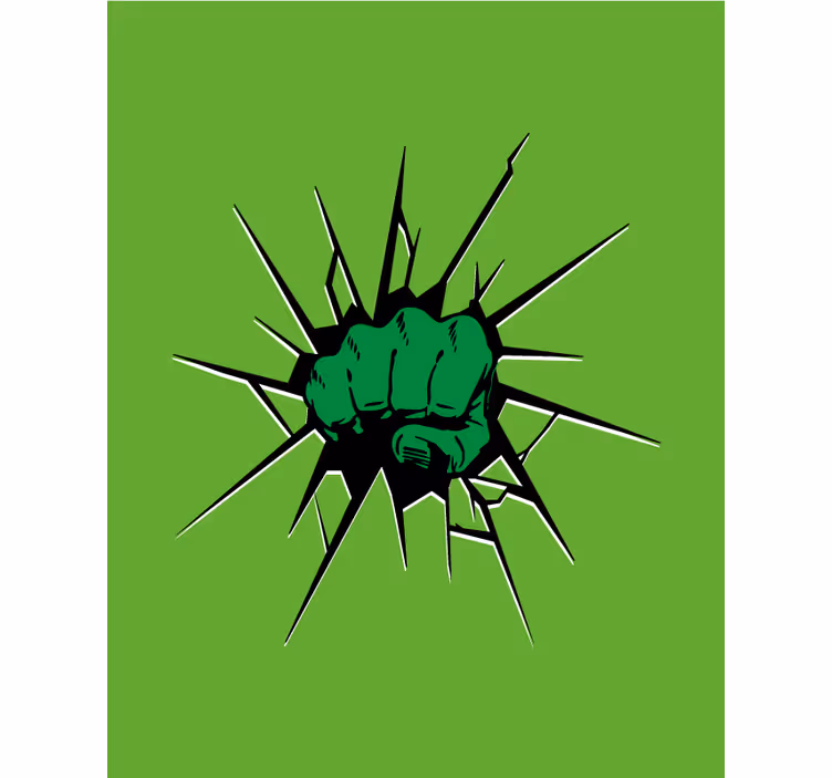 Fenster Rollo Superhelden grüne Faust - TenStickers
