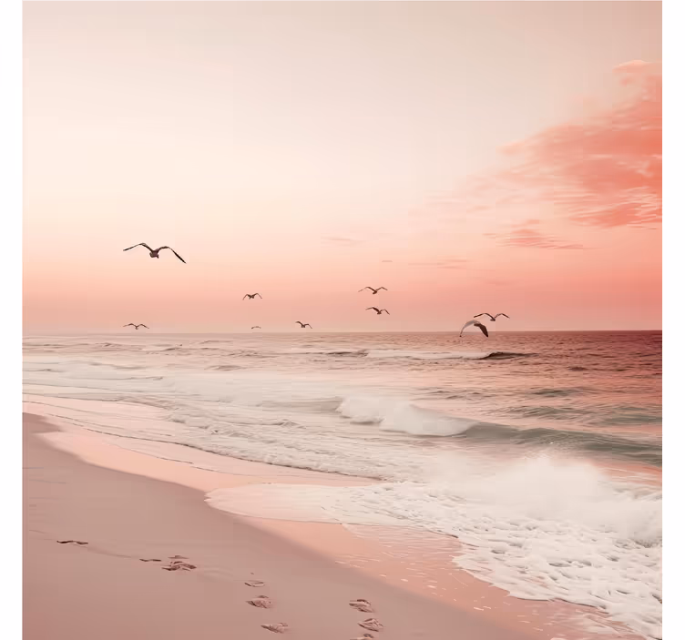 Fenster Rollo romantisch Sonnenaufgang am Meer - TenStickers