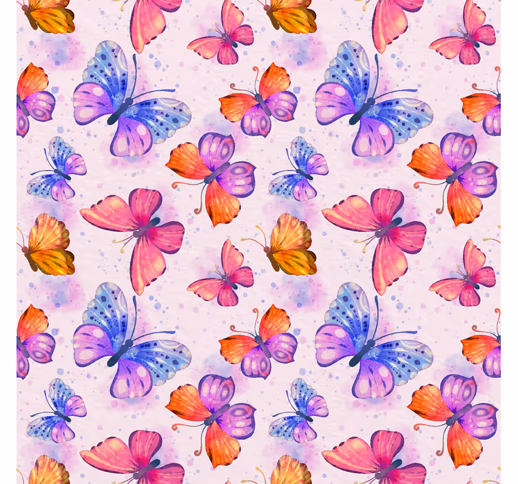 rollo fenster schmetterlinge buntes aquarell - TenStickers